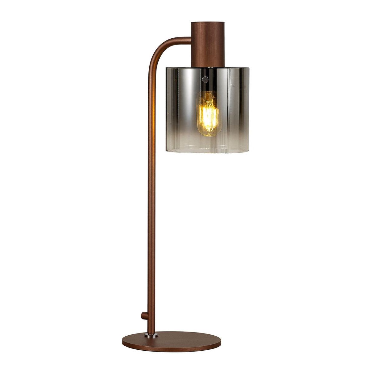 Belstone Large Table Lamp in Mocha with Smoke Fade Glass