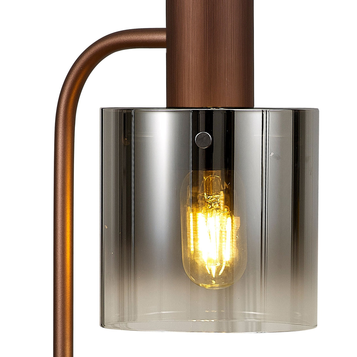 Belstone Large Table Lamp in Mocha with Smoke Fade Glass