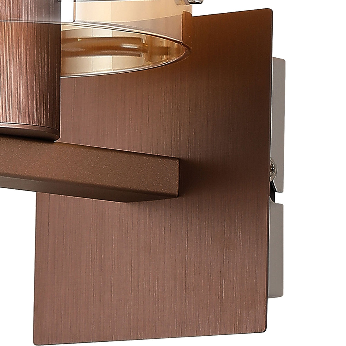 Belstone Switched Wall Light in Mocha with Amber Fade Glass