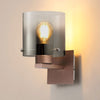 Belstone Switched Wall Light in Mocha with Smoke Fade Glass