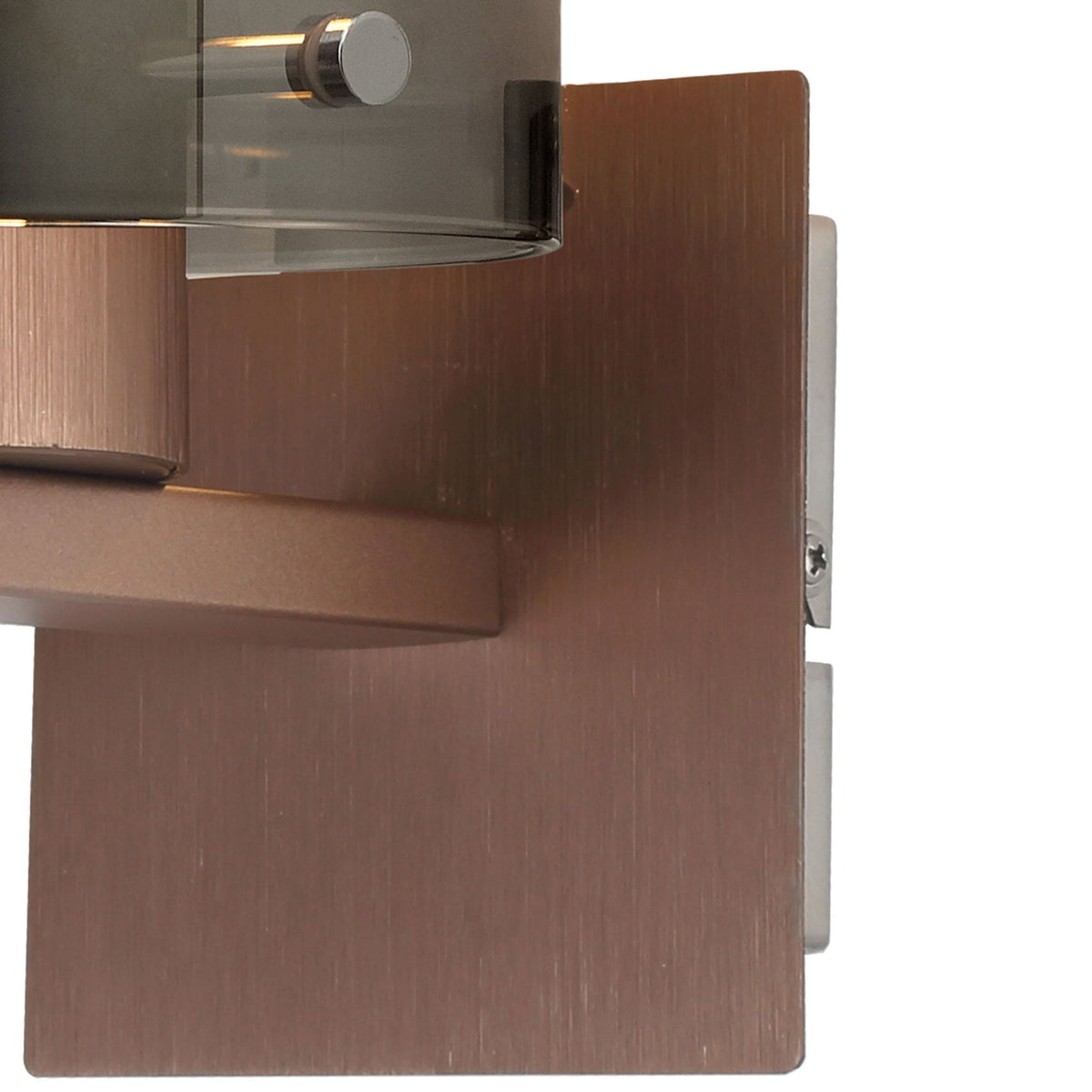 Belstone Switched Wall Light in Mocha with Smoke Fade Glass