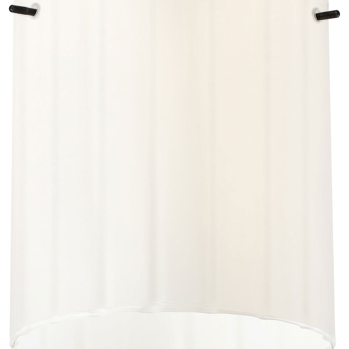 Belstone Wide Ribbed Round Flush Ceiling Light in Beige Stone with Gloss White Glass