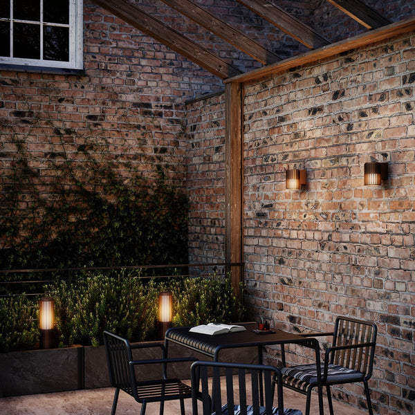 Aludra Coastal Wall Light In Metallic Brown