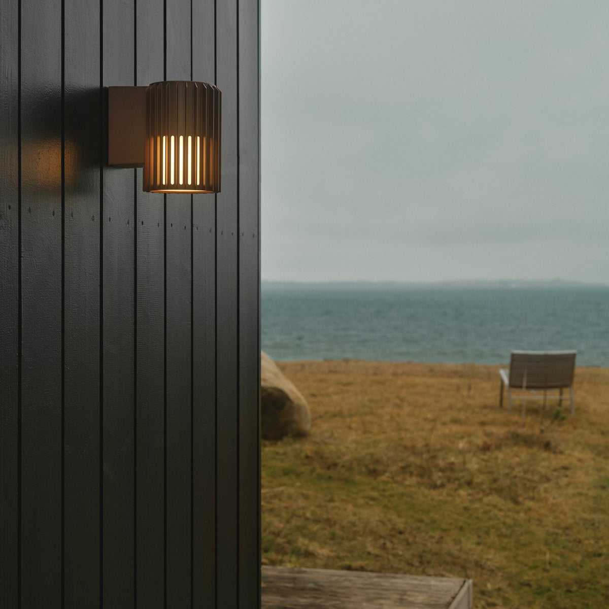 Aludra Coastal Wall Light In Metallic Brown