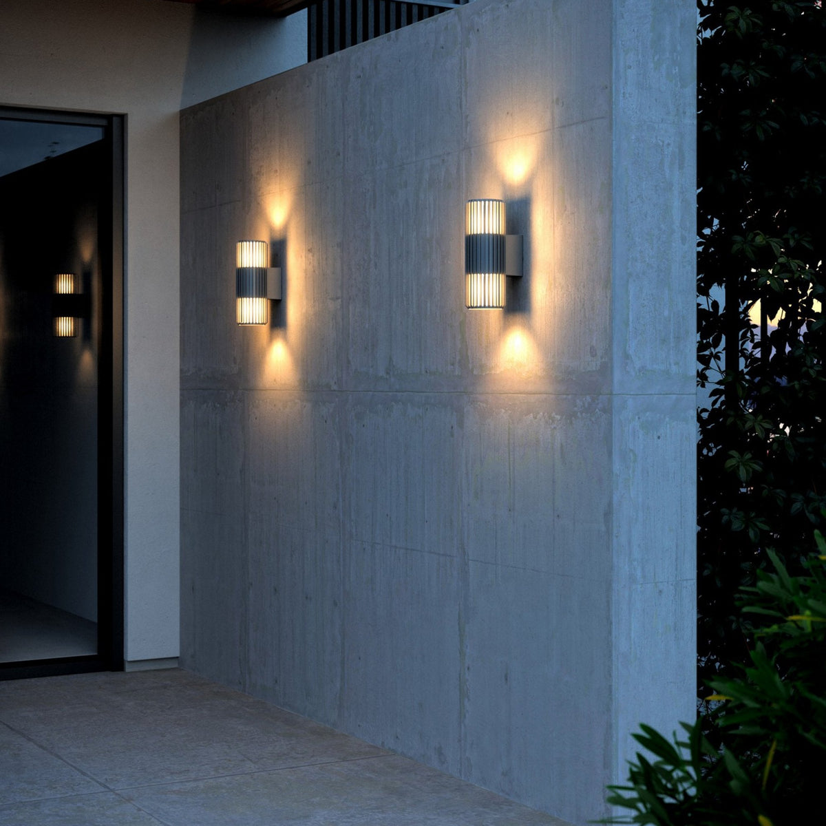 Aludra Coastal Double Wall Light In Anthracite