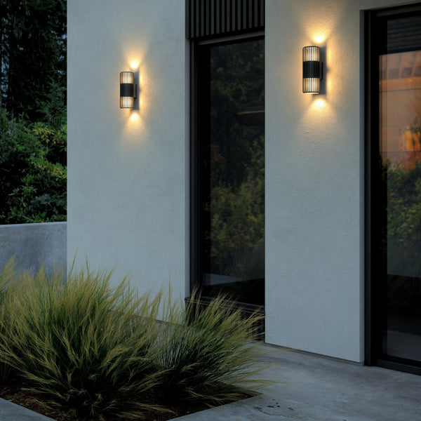 Aludra Coastal Double Wall Light In Black