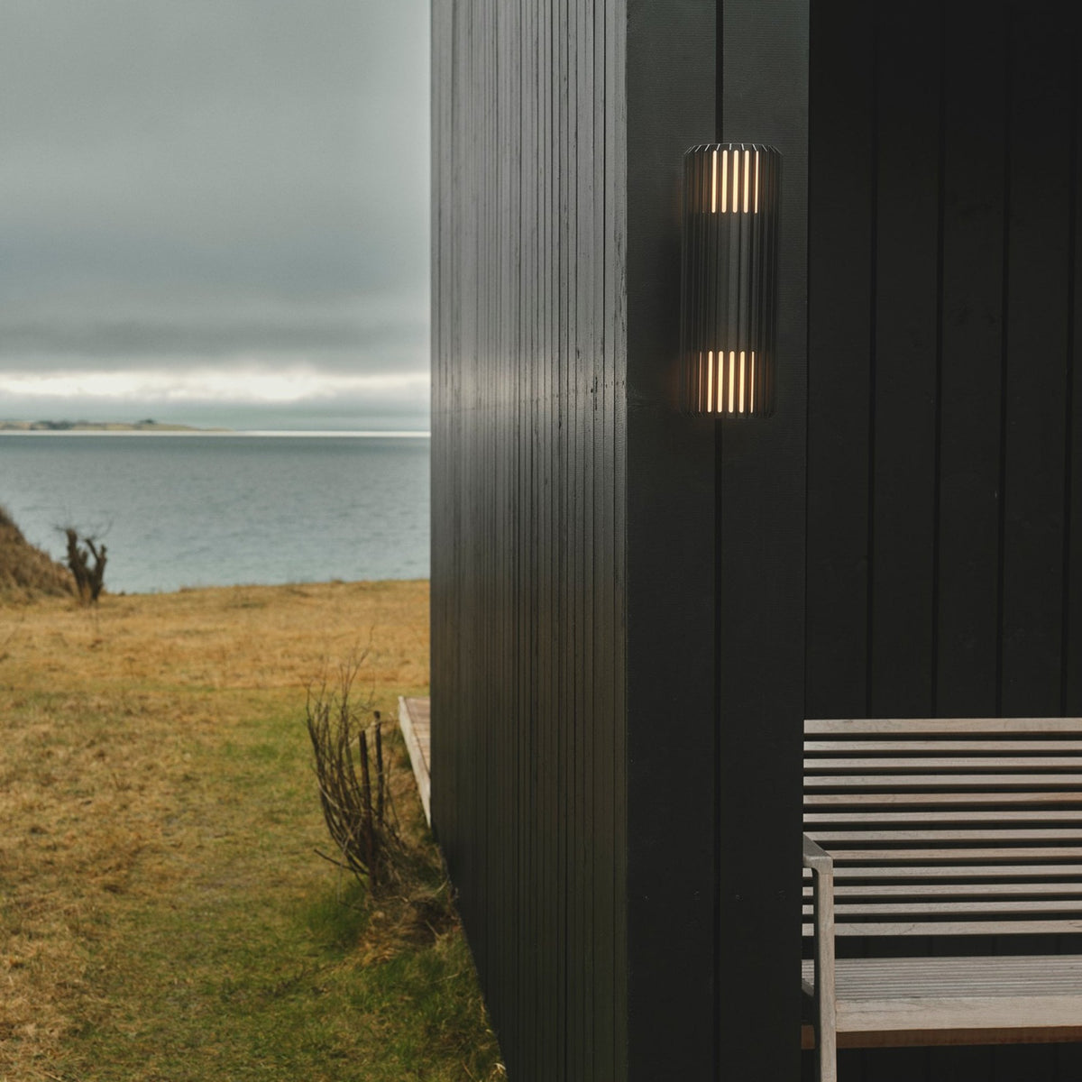 Aludra Coastal Double Wall Light In Black