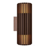 Aludra Coastal Double Wall Light In Metallic Brown