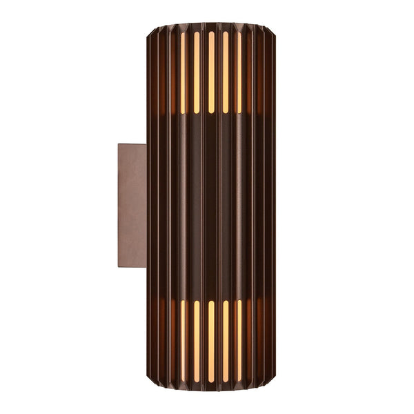 Aludra Coastal Double Wall Light In Metallic Brown
