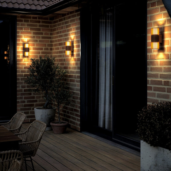 Aludra Coastal Double Wall Light In Metallic Brown