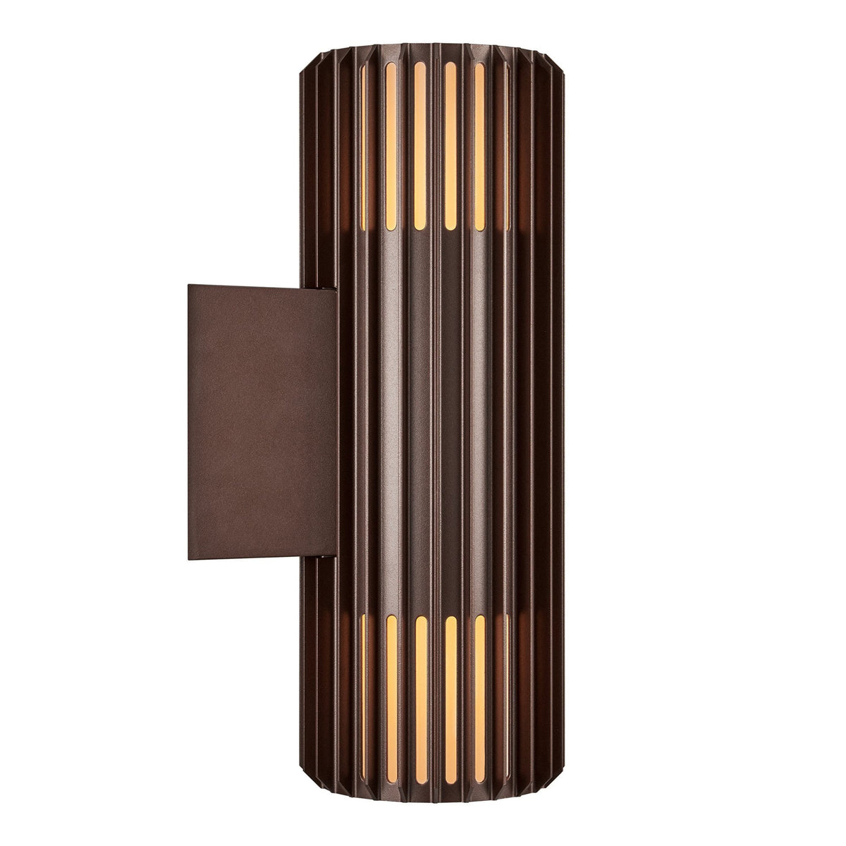 Aludra Coastal Double Wall Light In Metallic Brown