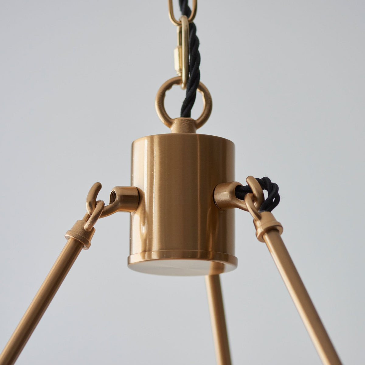 Chester Six Lamp Round Pendant in Aged Brass with Zigzag 16cm Pearl Grey Shade