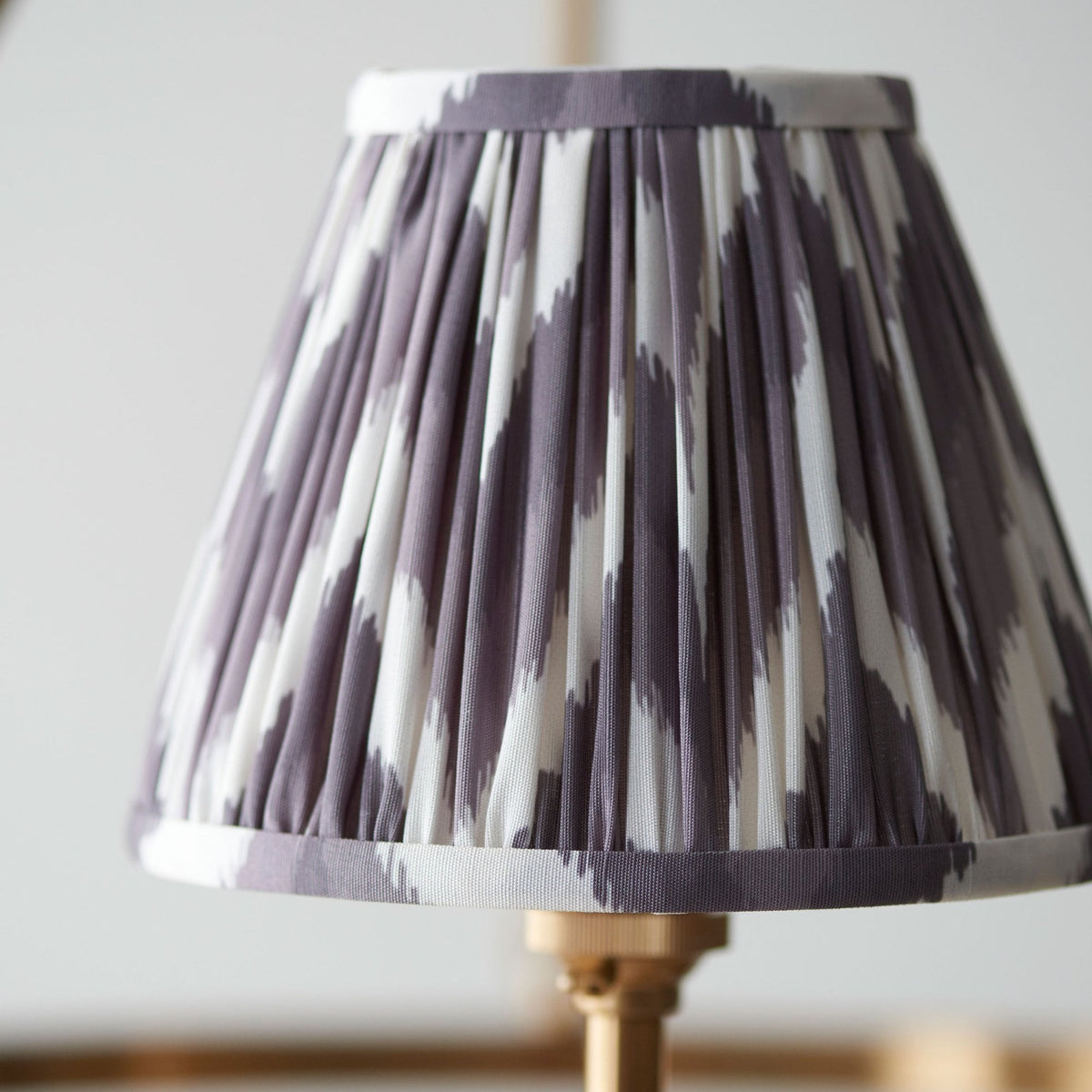 Chester Three Lamp Round Pendant in Aged Brass with Zigzag 16cm Pearl Grey Shade