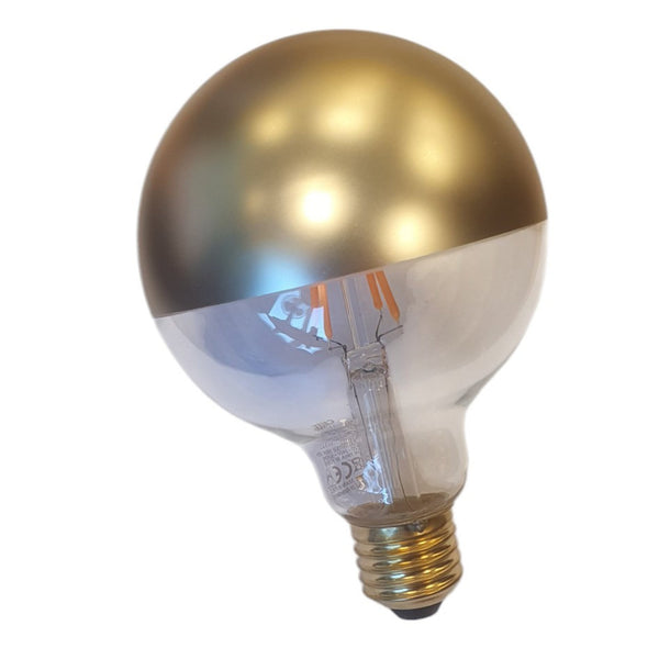 E27 Dimmable Warm White Gold Top 95mm LED Globe 4w 1800K 200lm