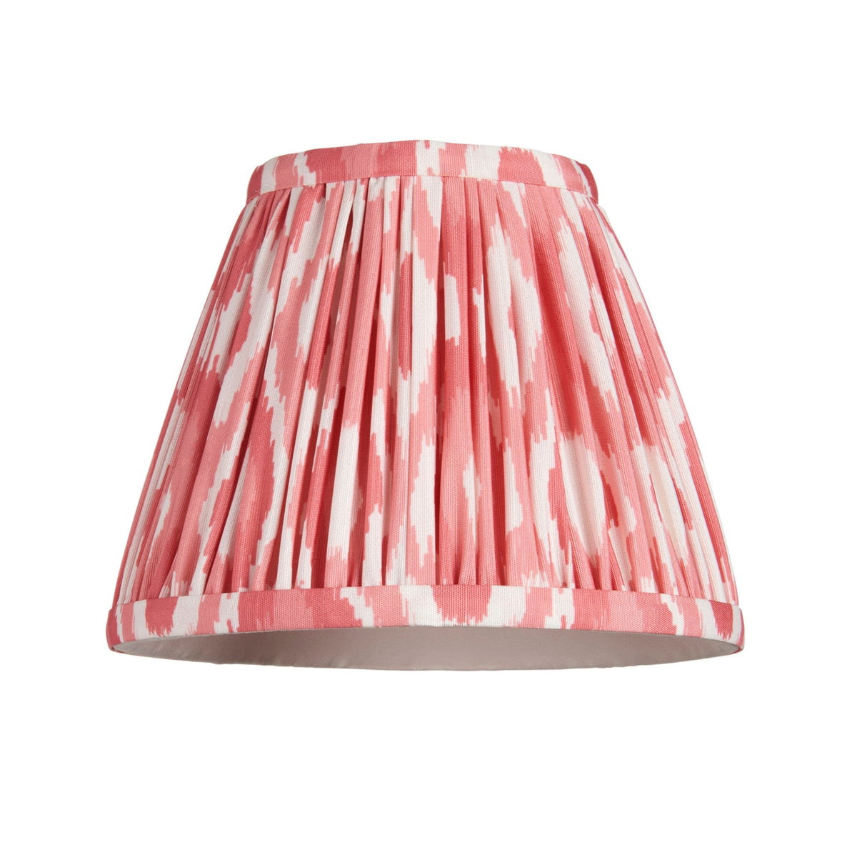 Chester Single Wall Light in Aged Brass with Ikat 16cm Coral Pink Shade