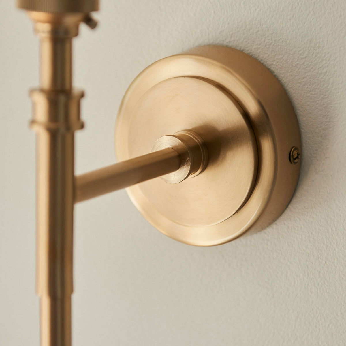 Chester Single Wall Light in Aged Brass with Ikat 16cm Coral Pink Shade