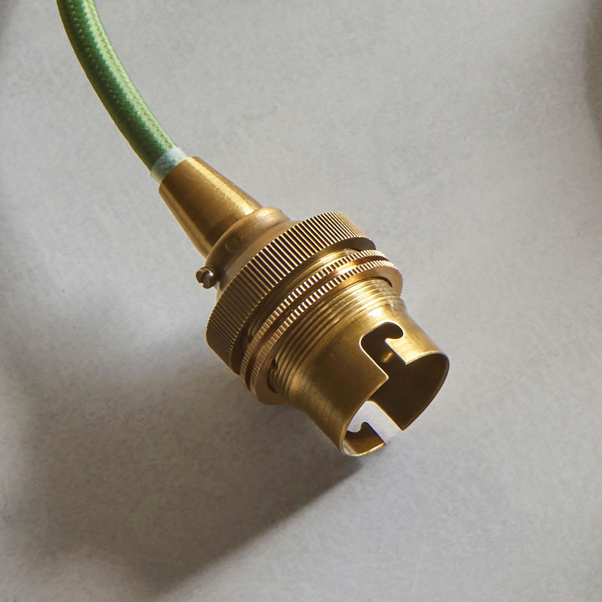 Eltham Single Drop Pendant with Zigzag 40cm Cotswold Green Shade and Green Braided Cable