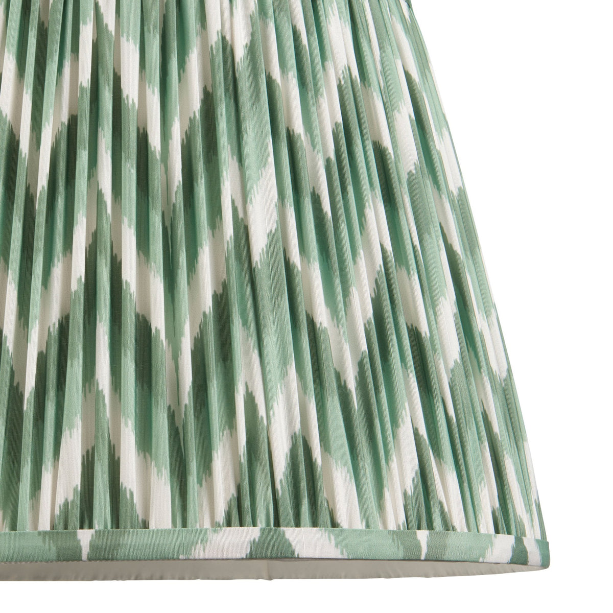 Eltham Single Drop Pendant with Zigzag 40cm Cotswold Green Shade and Green Braided Cable