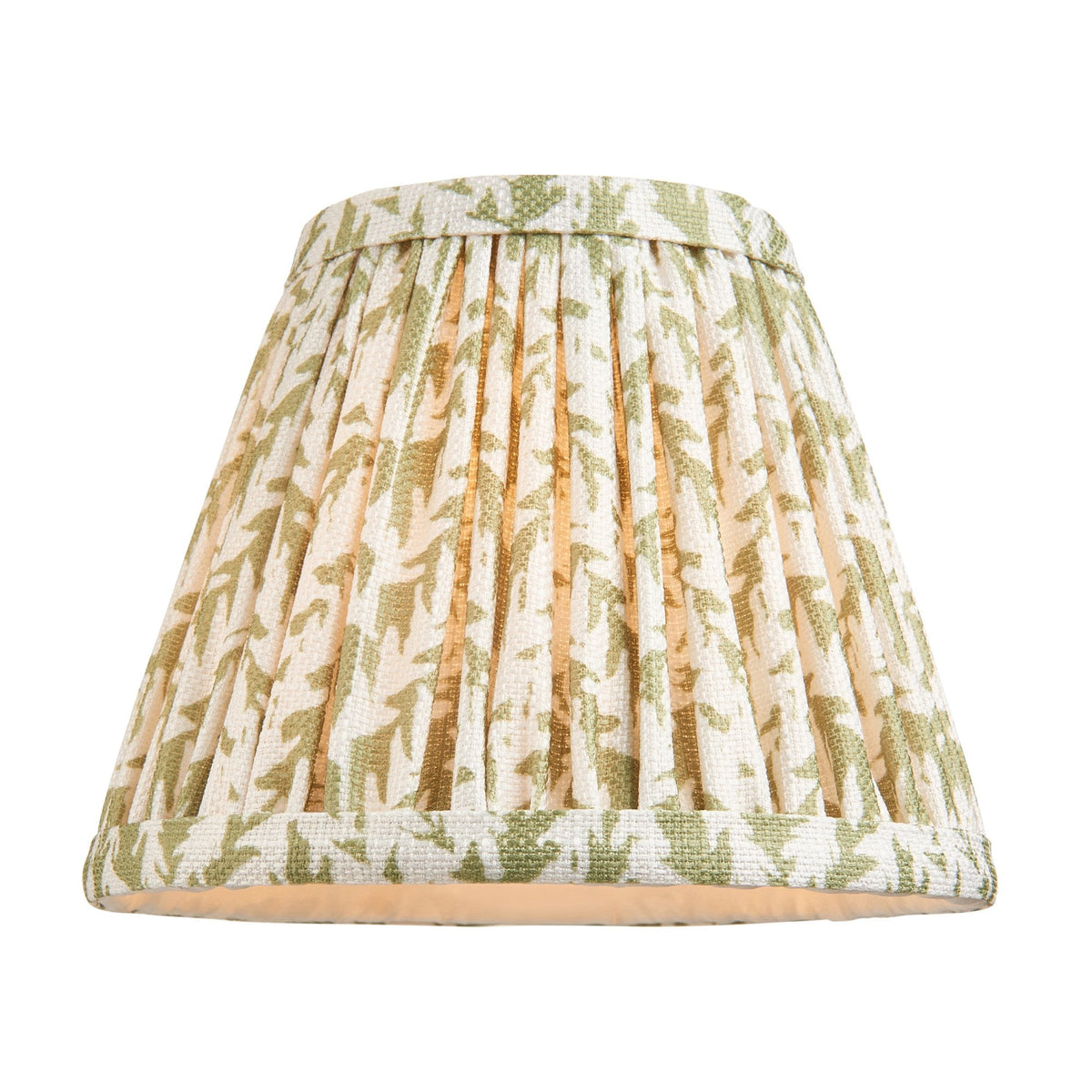 Burley Rechargeable Table Lamp in Brushed Aged Brass with Leaf 16cm Herb Garden Green Shade