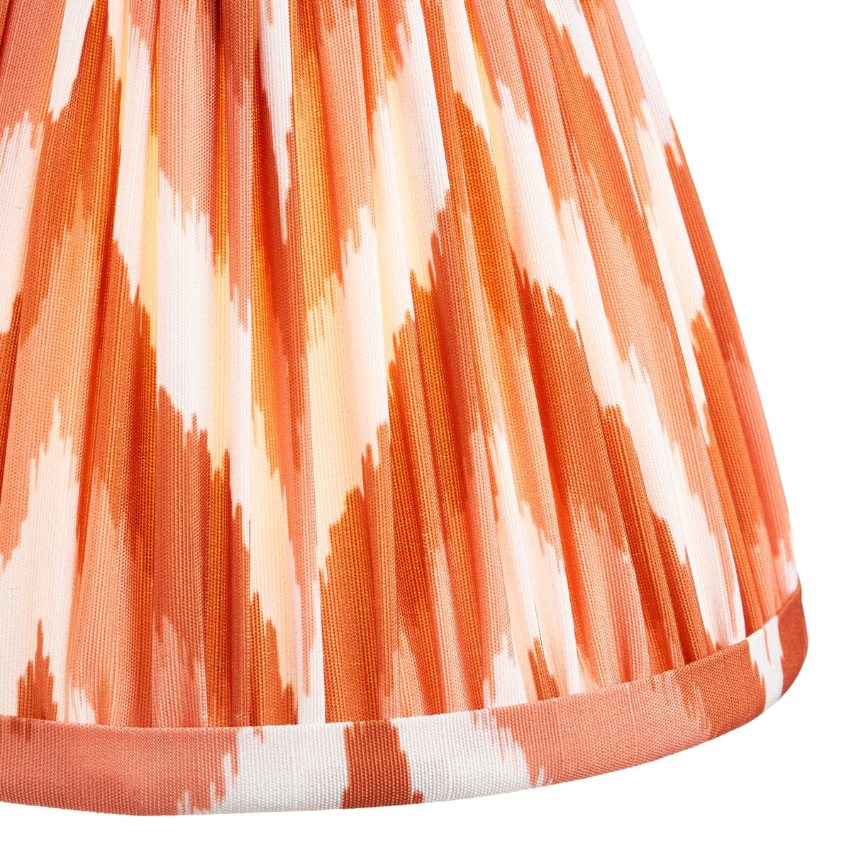 Burley Rechargeable Table Lamp in Brushed Aged Brass with Zigzag 16cm Apricot Orange Shade