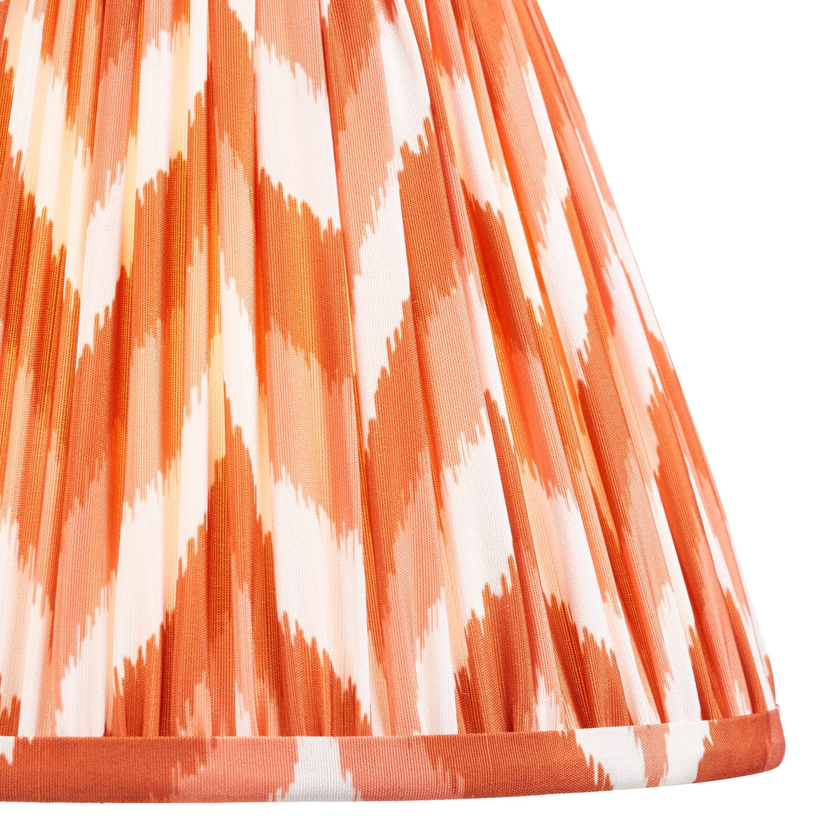 Burley Rechargeable Floor Lamp in Brushed Aged Brass with Zigzag 25cm Apricot Orange Shade