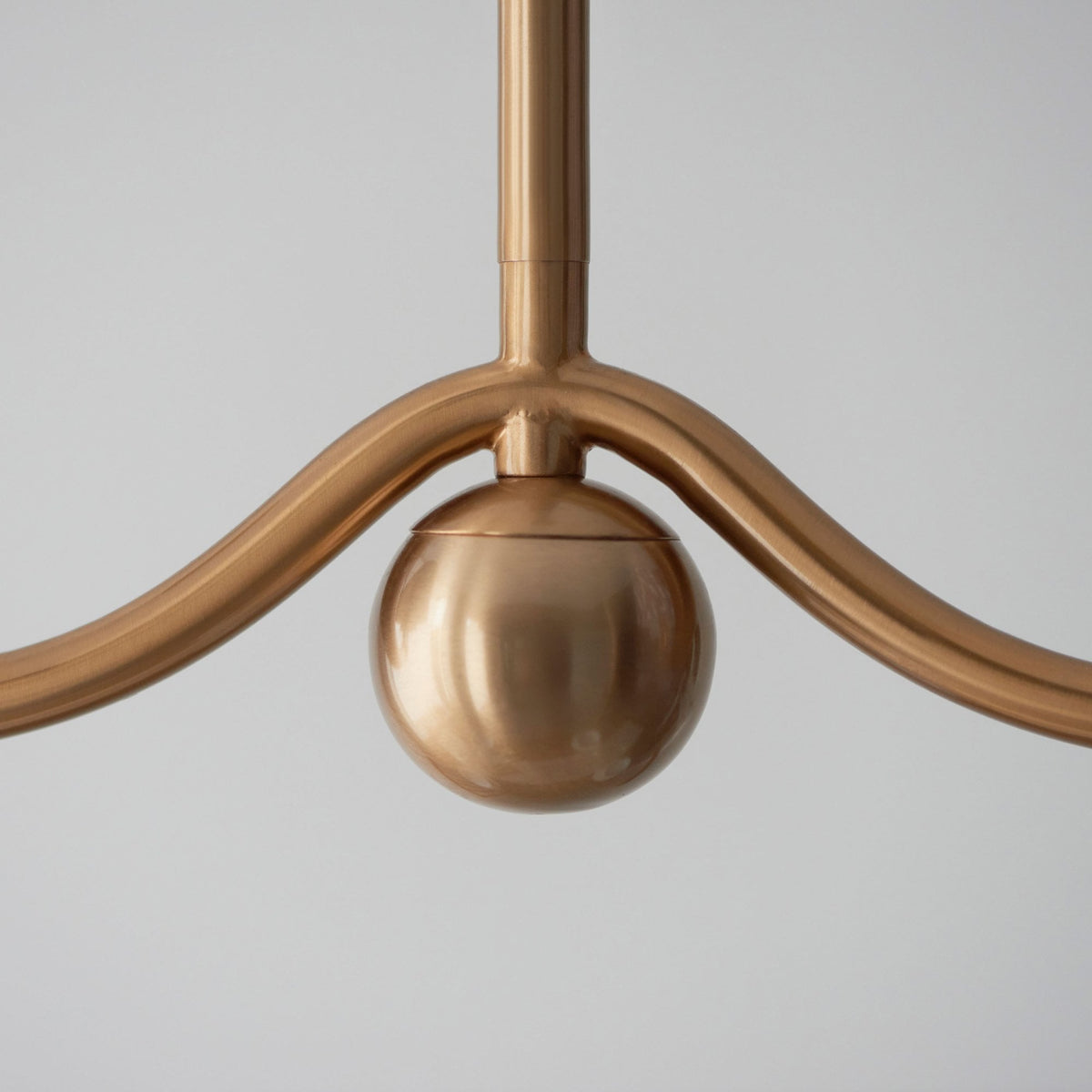 Santiago Four Lamp Linear Pendant in Brushed Aged Brass with Ripple 16cm Coral Pink Shade