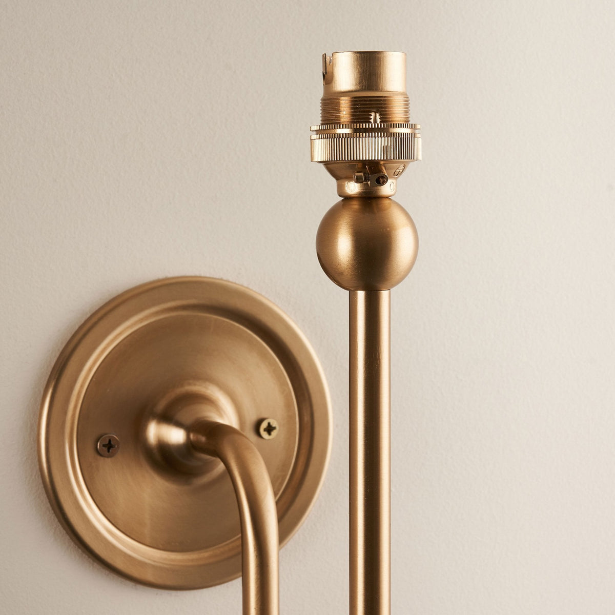 Santiago Curved Wall Light in Brushed Aged Brass with Ripple 16cm Marlin Blue Shade