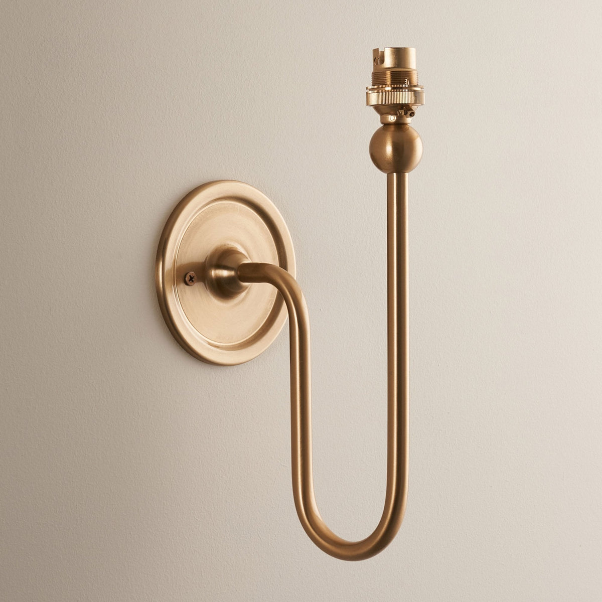 Santiago Curved Wall Light in Brushed Aged Brass with Ripple 16cm Marlin Blue Shade