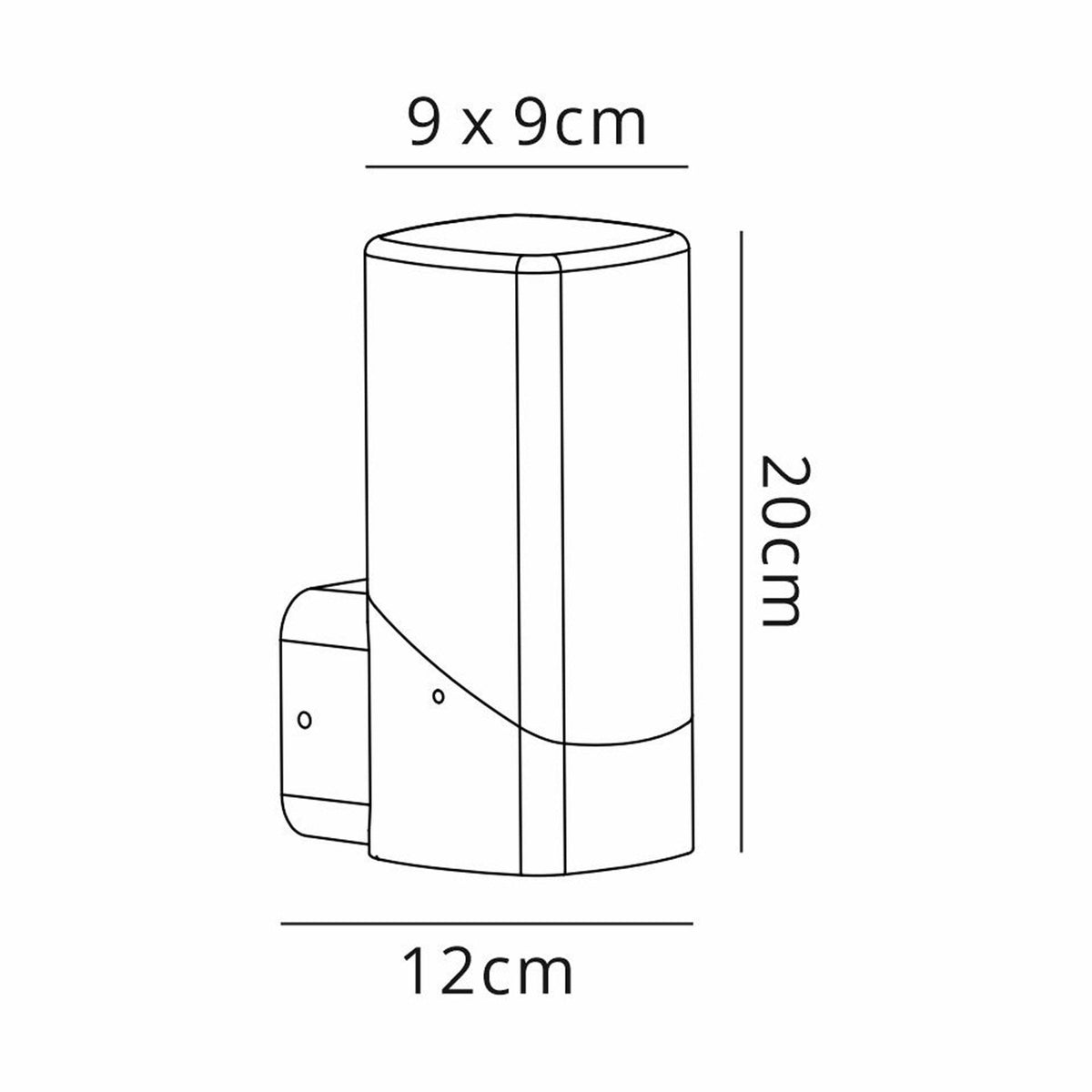 Aspatria Exterior IP44 Wall Light in Dark Grey with Smoke Diffuser