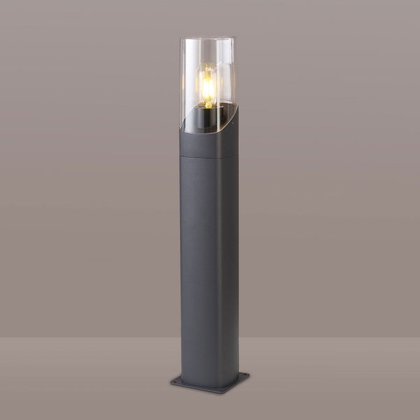Aspatria 60cm Exterior IP44 Post Light in Dark Grey with Clear Diffuser
