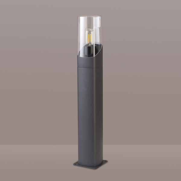 Aspatria 60cm Exterior IP44 Post Light in Dark Grey with Clear Diffuser