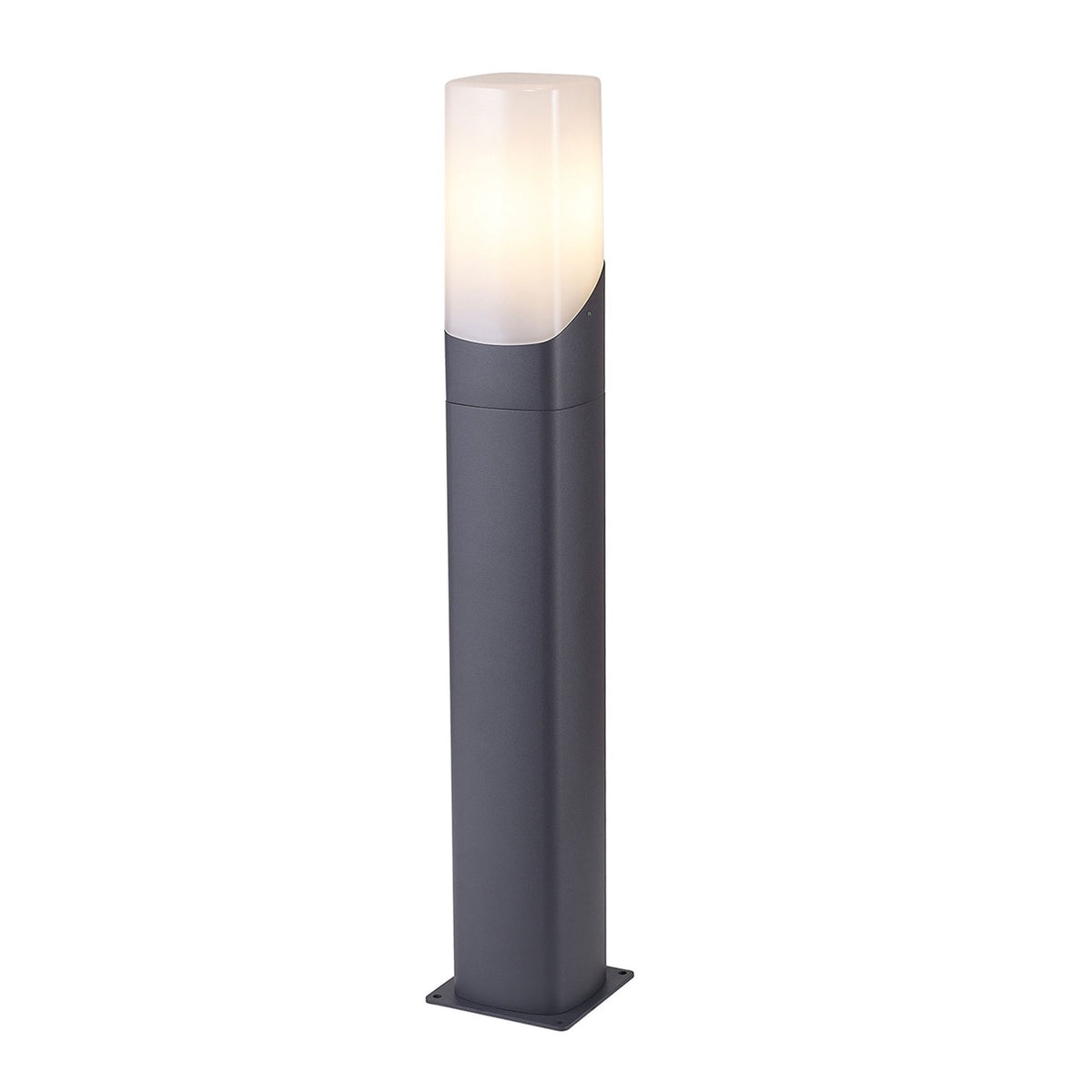 Aspatria 60cm Exterior IP44 Post Light in Dark Grey with Opal Diffuser