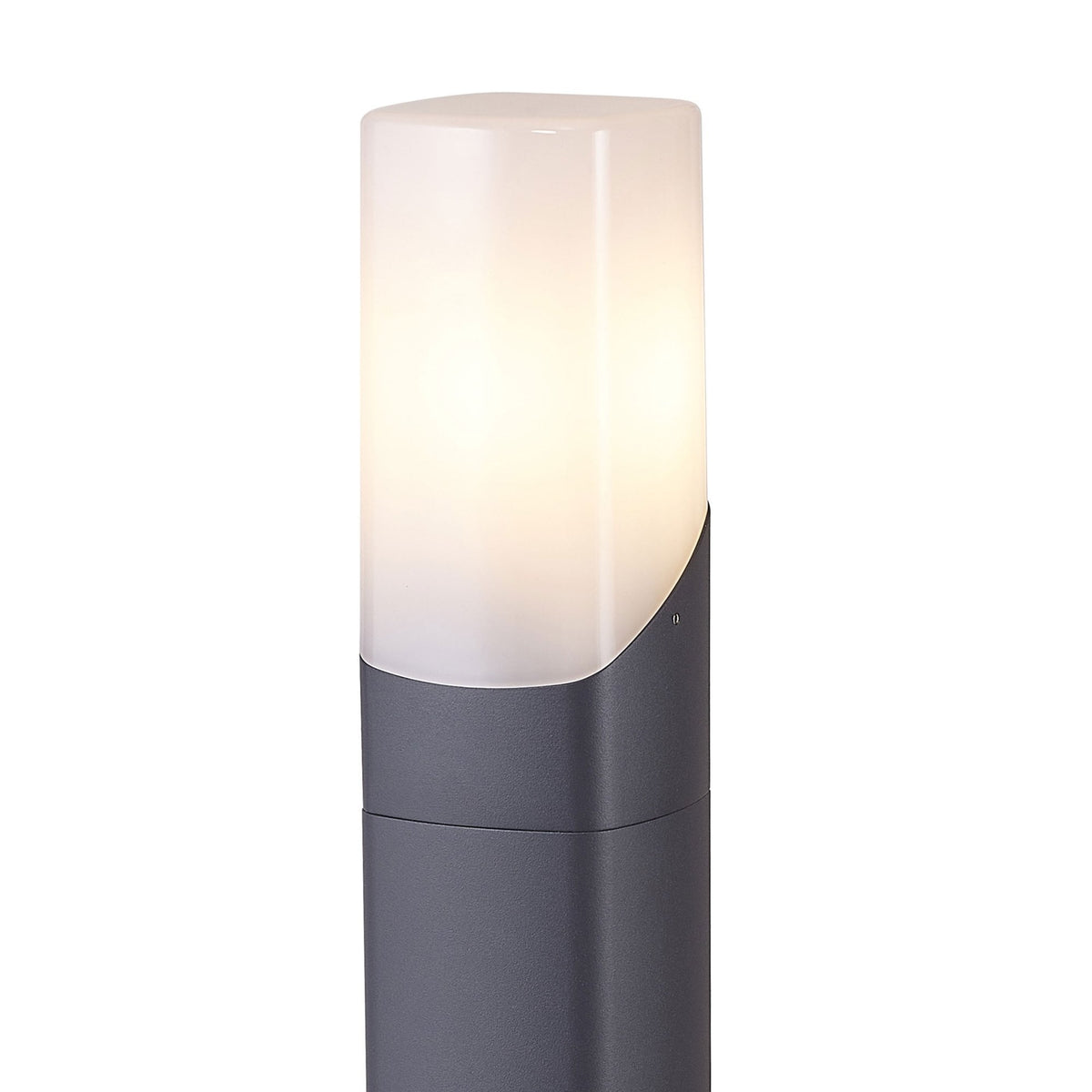 Aspatria 60cm Exterior IP44 Post Light in Dark Grey with Opal Diffuser