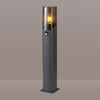 Aspatria PIR 60cm Exterior IP44 Post Light in Dark Grey with Smoke Diffuser