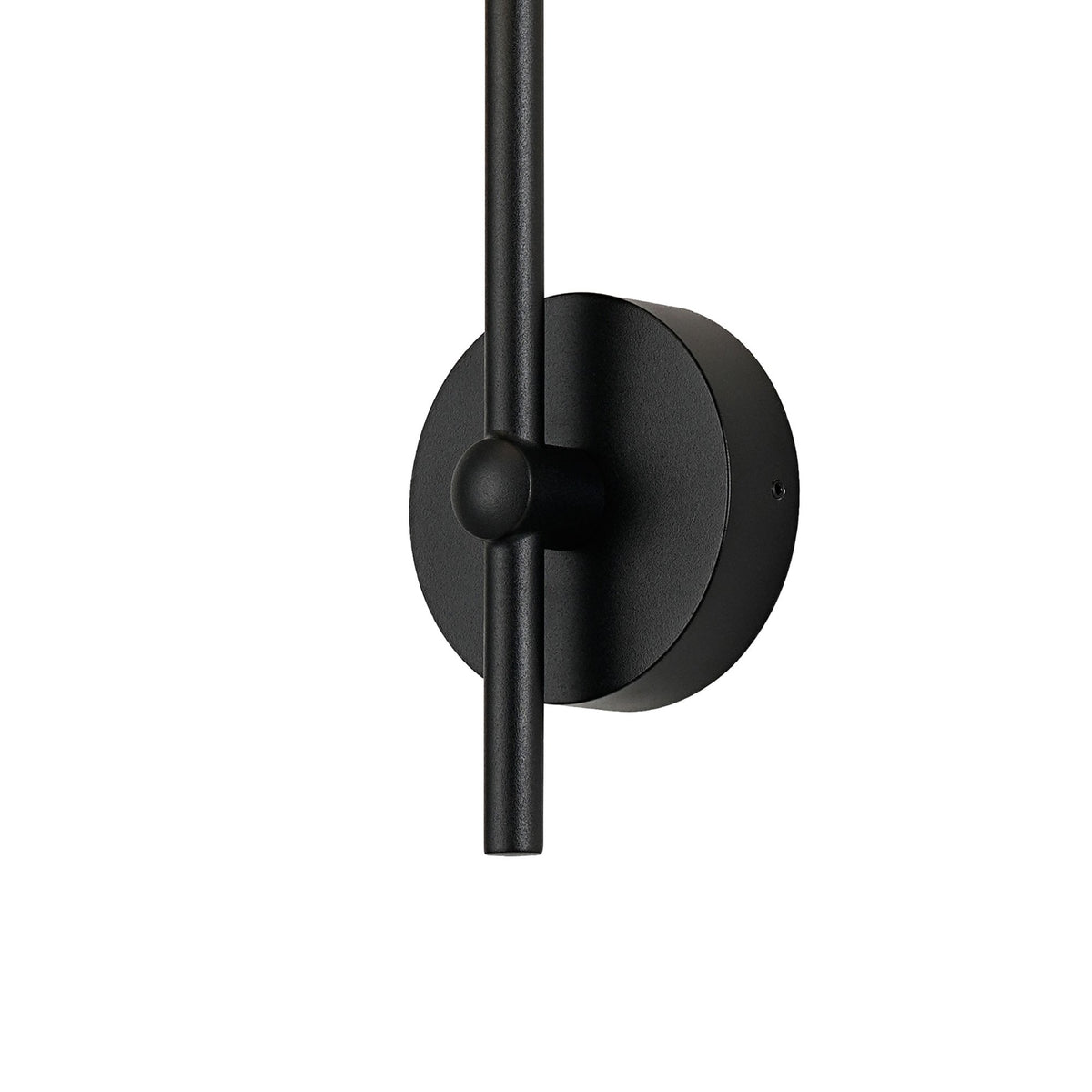 Tenterden Curved Arm IP44 Wall Light in Satin Black with Smooth Round Opal Glass Diffuser