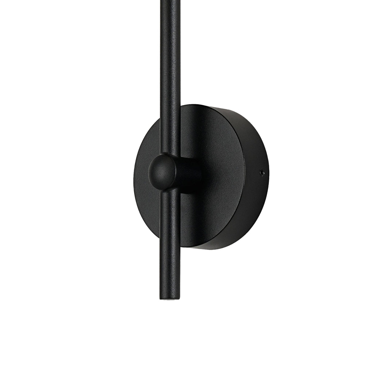 Tenterden Curved Arm IP44 Wall Light in Satin Black with Smooth Tubular Smoke Glass Diffuser