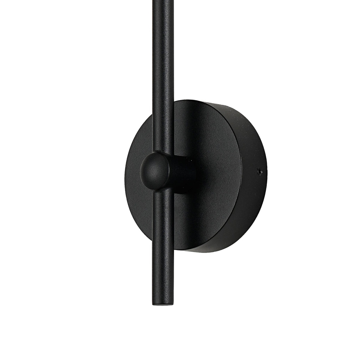Tenterden Curved Arm IP44 Wall Light in Satin Black with Cross Pattern Round Clear Glass Diffuser