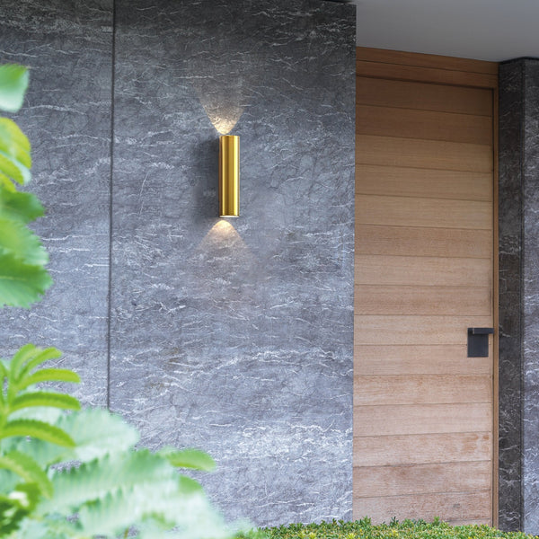 Ava 300 Coastal Single Wall Light in Brushed Brass