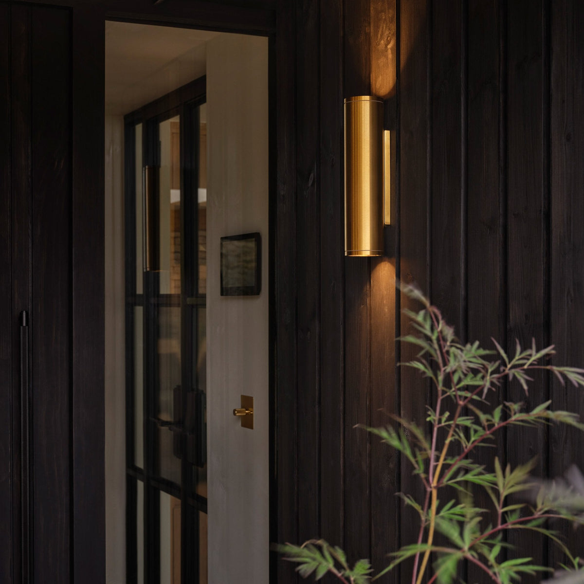 Ava 300 Coastal Single Wall Light in Brushed Brass
