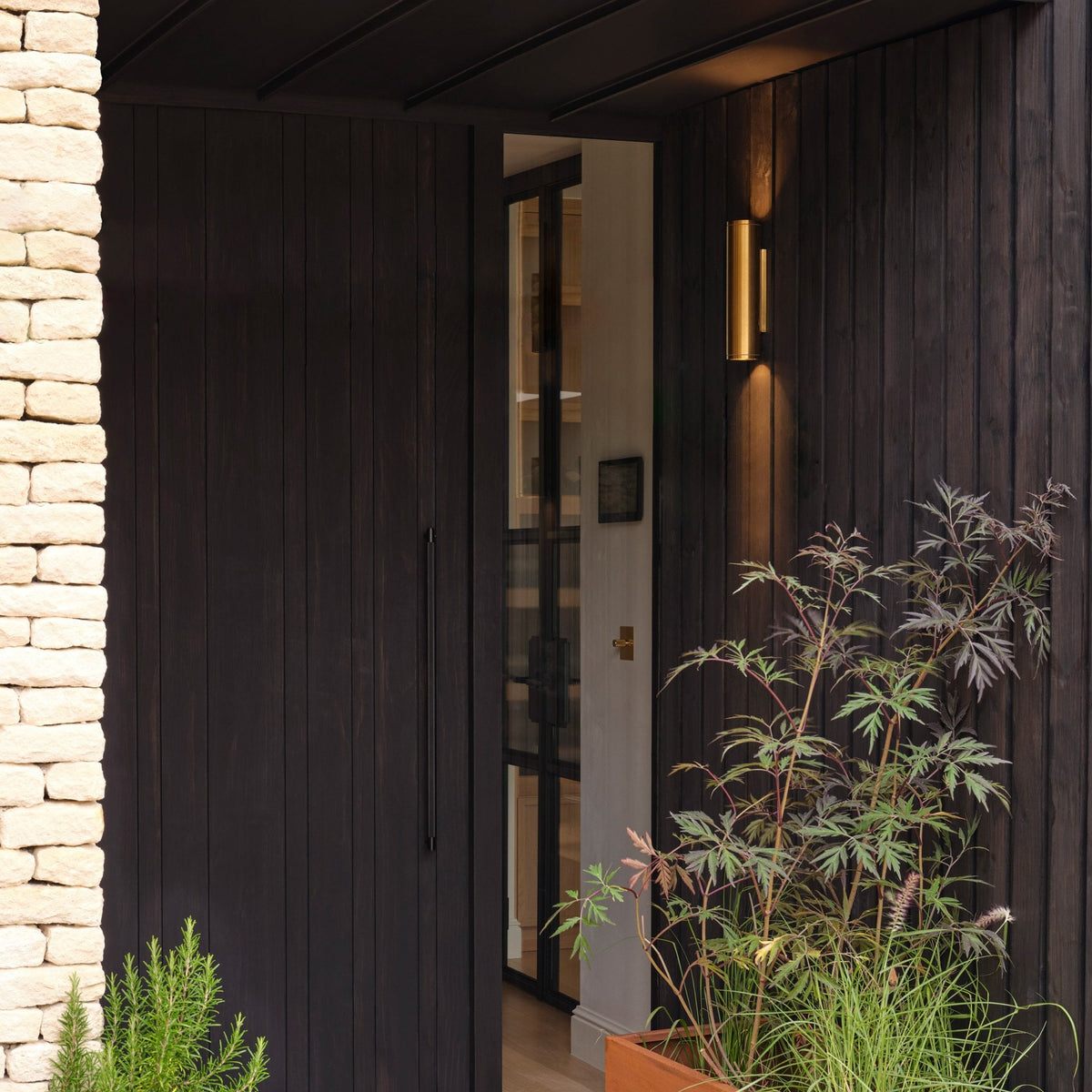 Ava 300 Coastal Single Wall Light in Brushed Brass