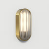 Montreal Oval IP44 Exterior Wall Light in Brushed Brass