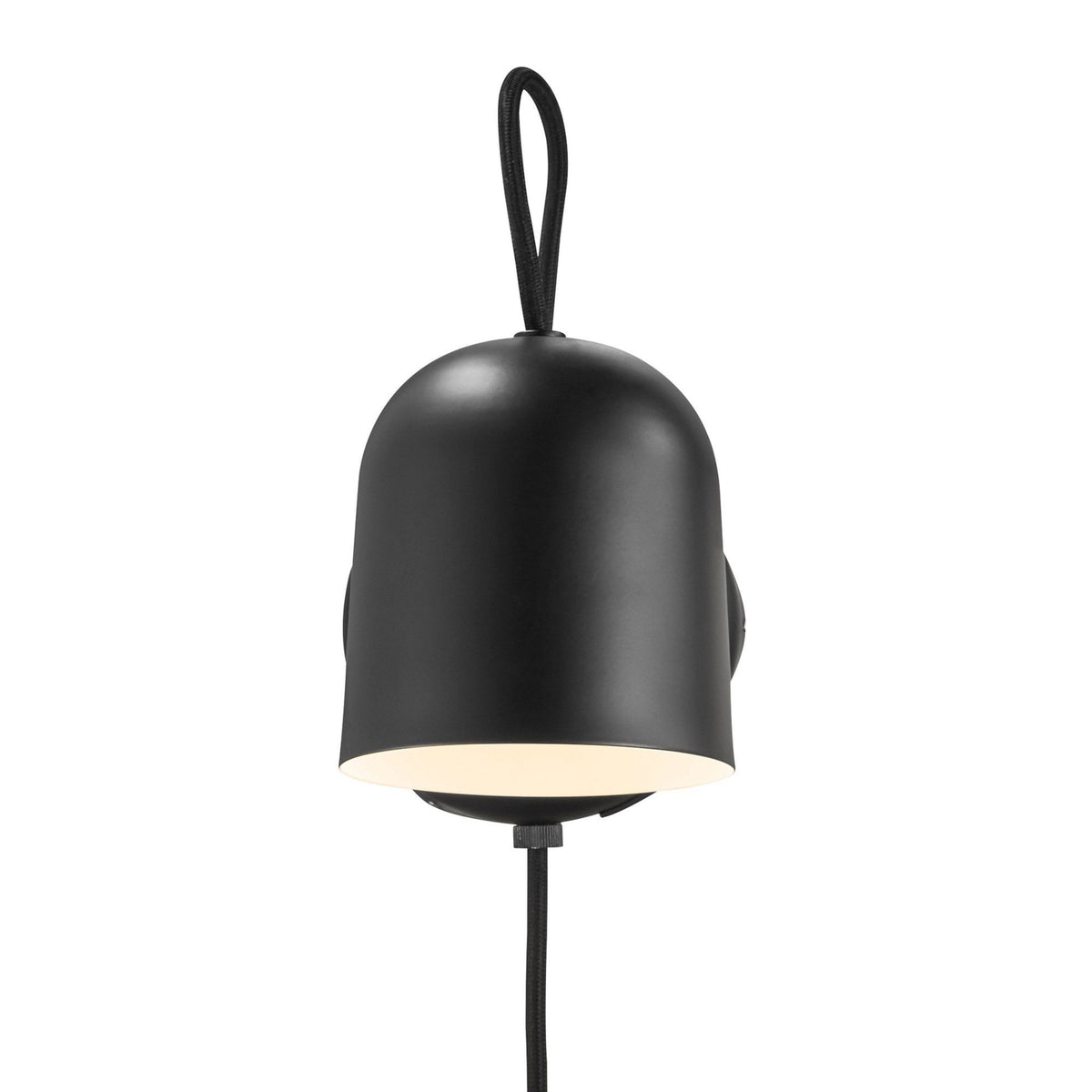 Angle Plugged Adjustable Wall Light in Matt Black