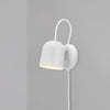 Angle Plugged Adjustable Wall Light in Matt White