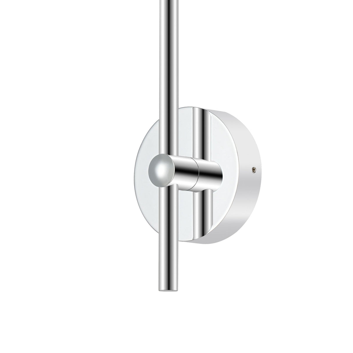 Tenterden Curved Arm IP44 Wall Light in Chrome with Smooth Tubular Opal Glass Diffuser