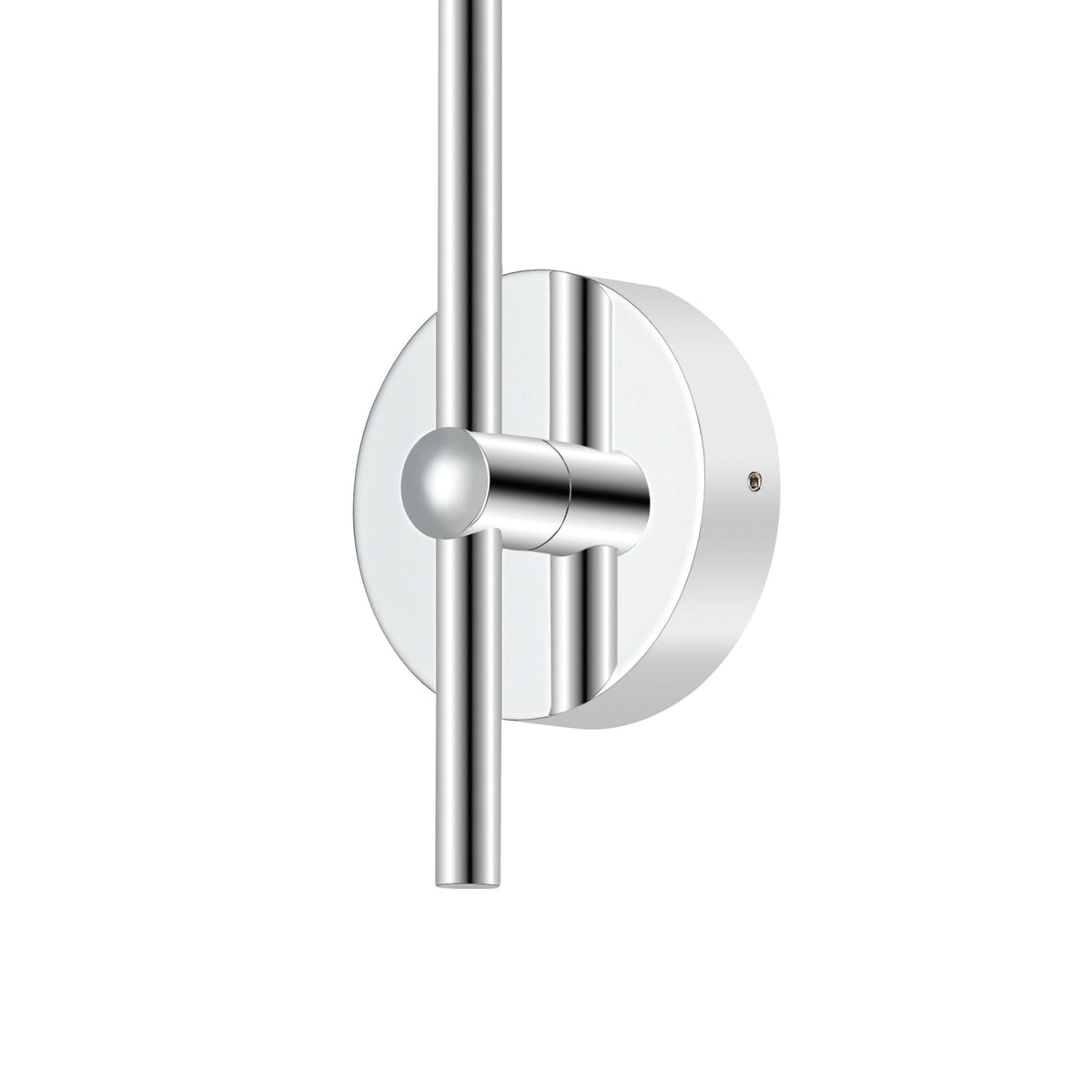 Tenterden Curved Arm IP44 Wall Light in Chrome with Swirl Round Clear Glass Diffuser
