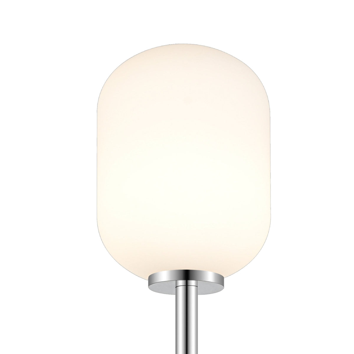 Tenterden Medium Twin Arm IP44 Wall Light in Chrome with Smooth Tubular Opal Glass Diffusers