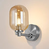 Tenterden Short Arm IP44 Wall Light in Chrome with Smooth Tubular Amber Glass Diffuser