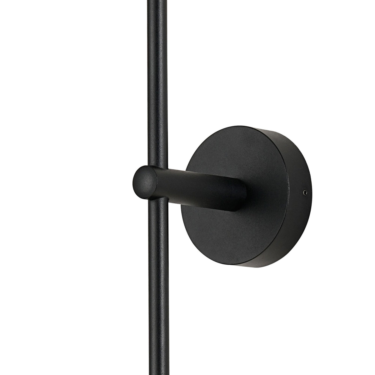 Tenterden Tall Twin Arm IP44 Wall Light in Satin Black with Smooth Round Opal Glass Diffusers
