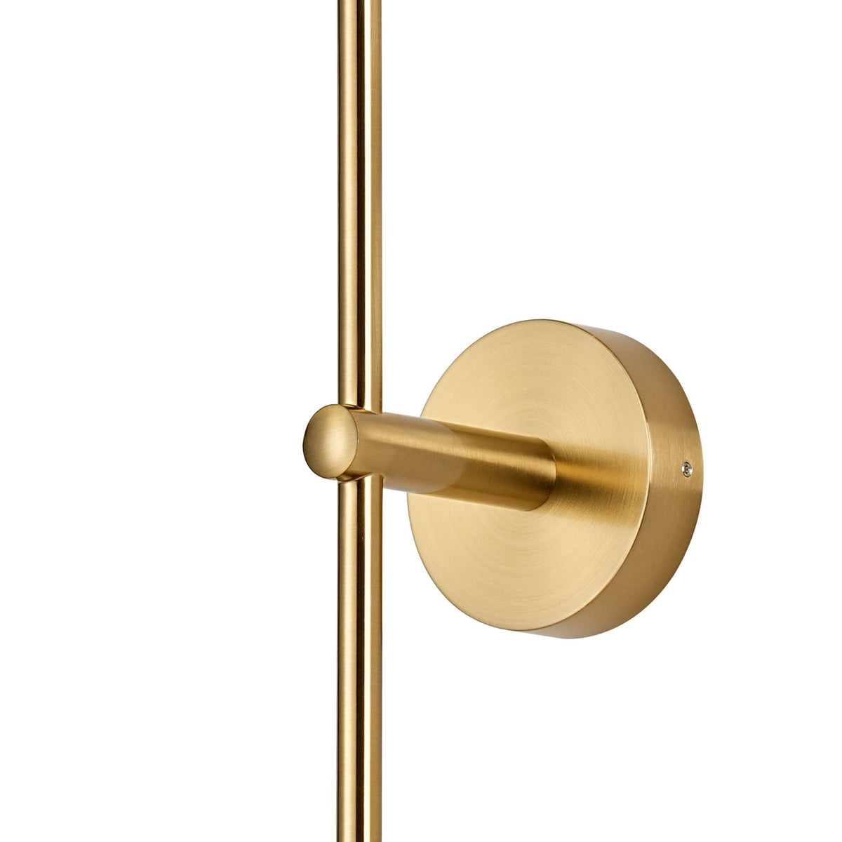 Tenterden Tall Twin Arm IP44 Wall Light in Brass Gold with Ribbed Round Amber Glass Diffusers