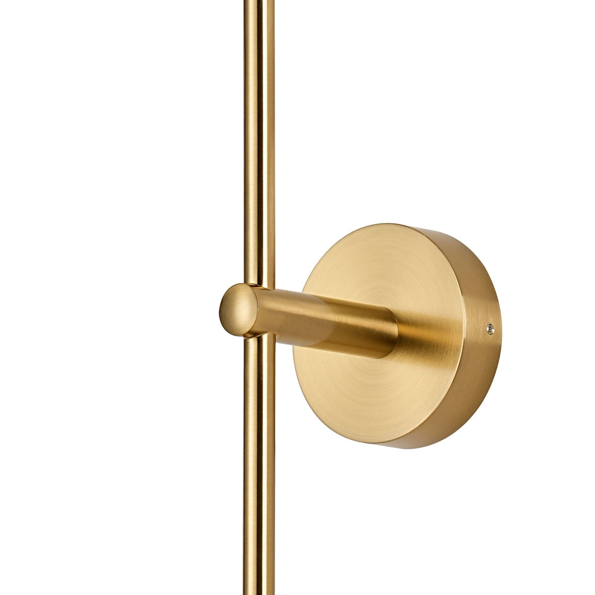Tenterden Tall Twin Arm IP44 Wall Light in Brass Gold with Smooth Tubular Amber Glass Diffusers